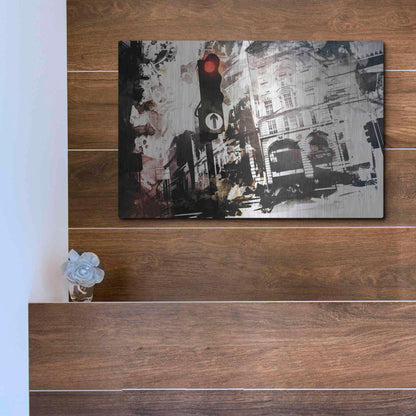 Luxe Metal Art 'Traffic' by Jonathan Lam, Metal Wall Art,16x12