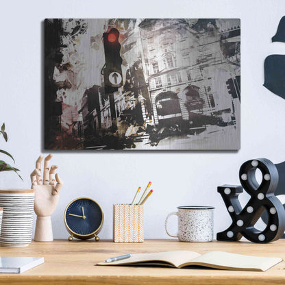 Luxe Metal Art 'Traffic' by Jonathan Lam, Metal Wall Art,16x12