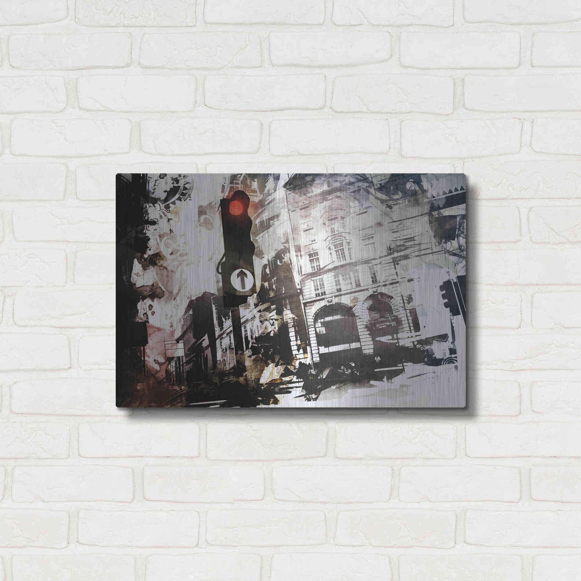 Luxe Metal Art 'Traffic' by Jonathan Lam, Metal Wall Art,24x16
