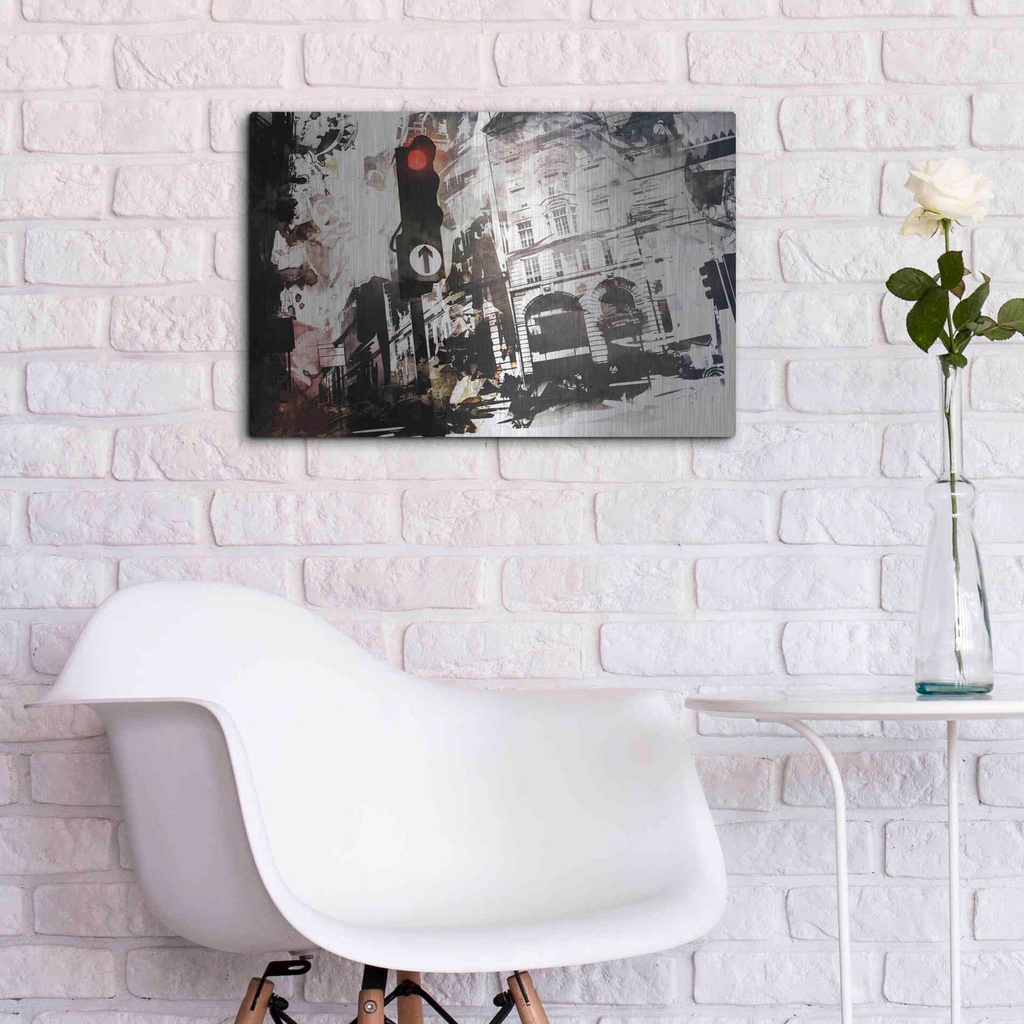 Luxe Metal Art 'Traffic' by Jonathan Lam, Metal Wall Art,24x16