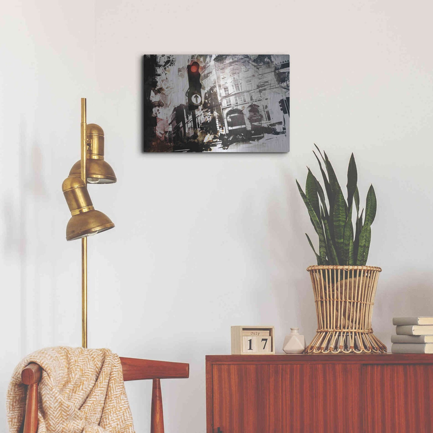 Luxe Metal Art 'Traffic' by Jonathan Lam, Metal Wall Art,24x16