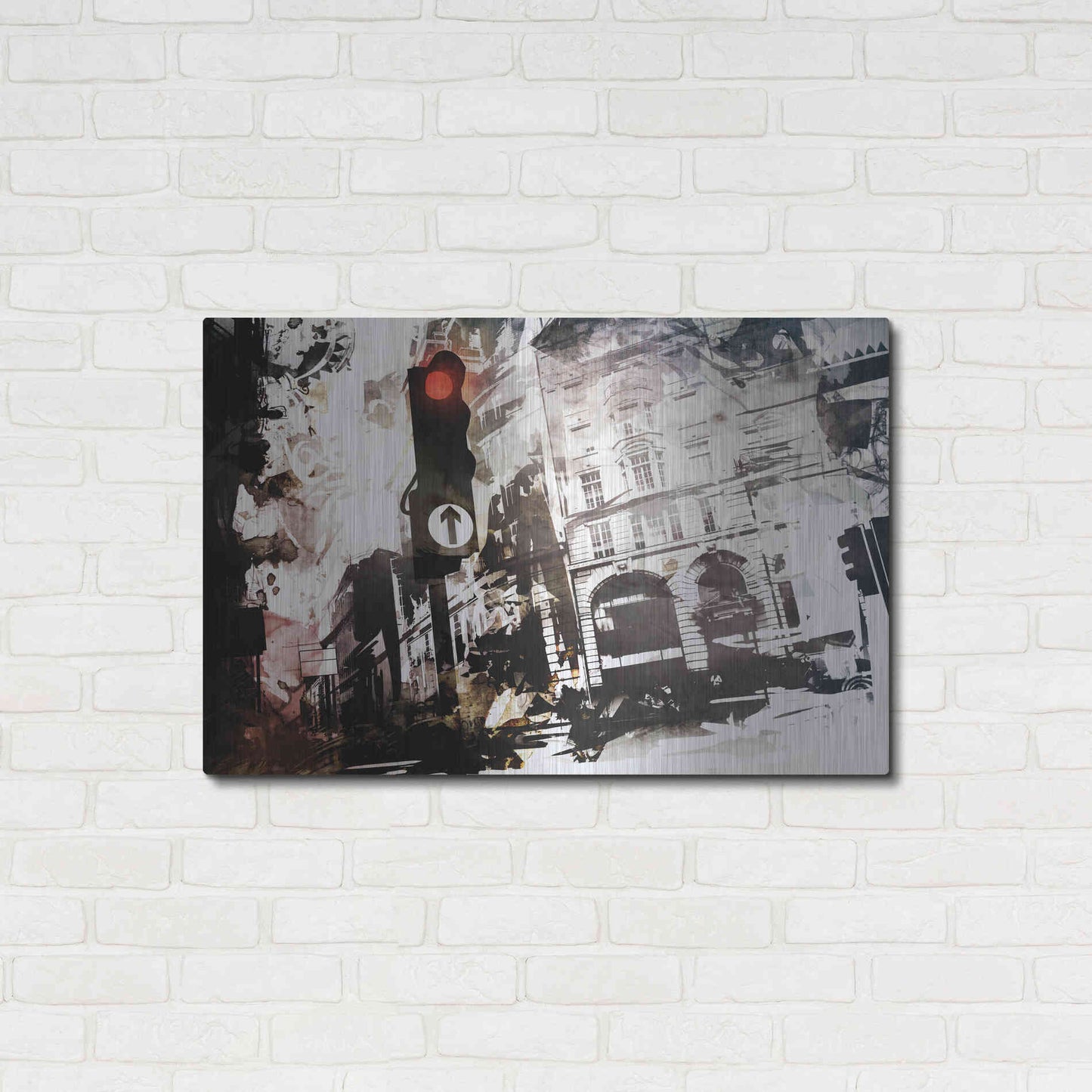 Luxe Metal Art 'Traffic' by Jonathan Lam, Metal Wall Art,36x24