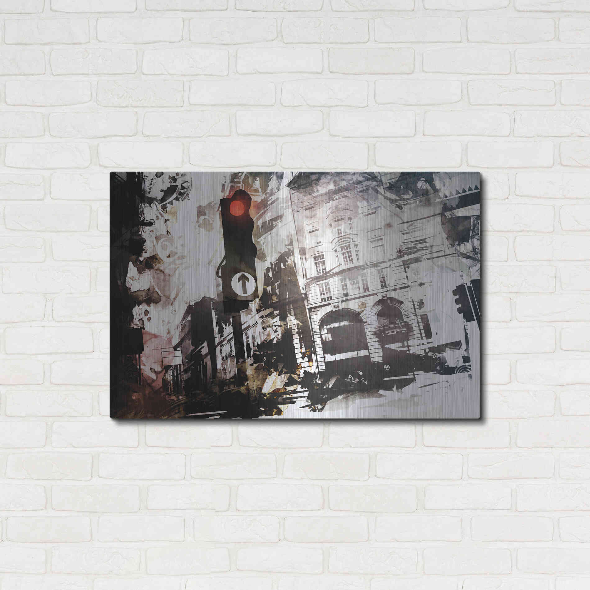 Luxe Metal Art 'Traffic' by Jonathan Lam, Metal Wall Art,36x24