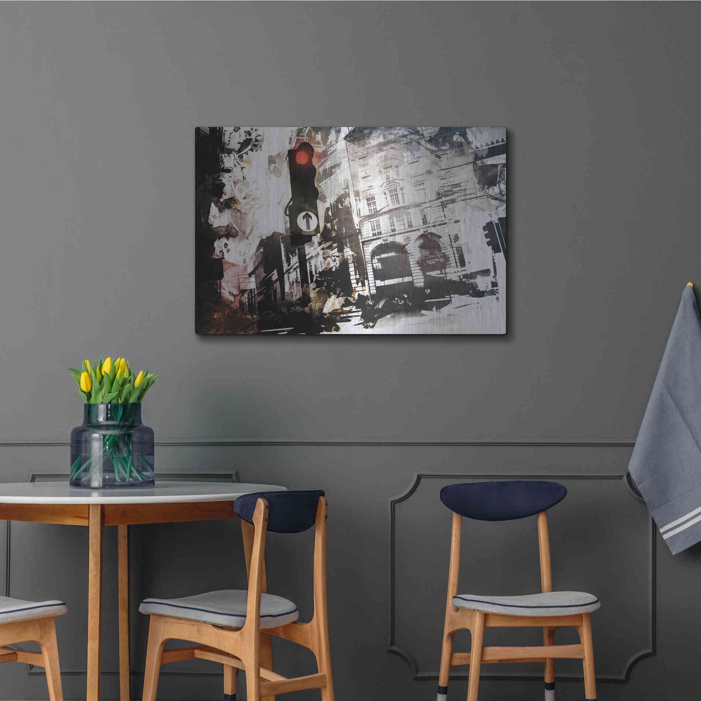 Luxe Metal Art 'Traffic' by Jonathan Lam, Metal Wall Art,36x24
