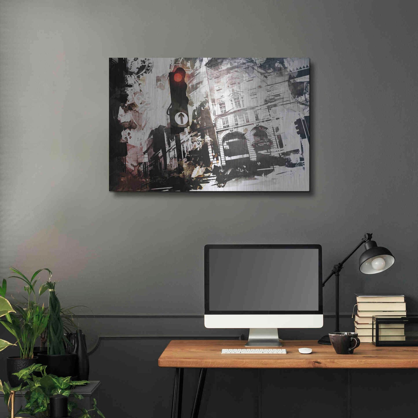 Luxe Metal Art 'Traffic' by Jonathan Lam, Metal Wall Art,36x24