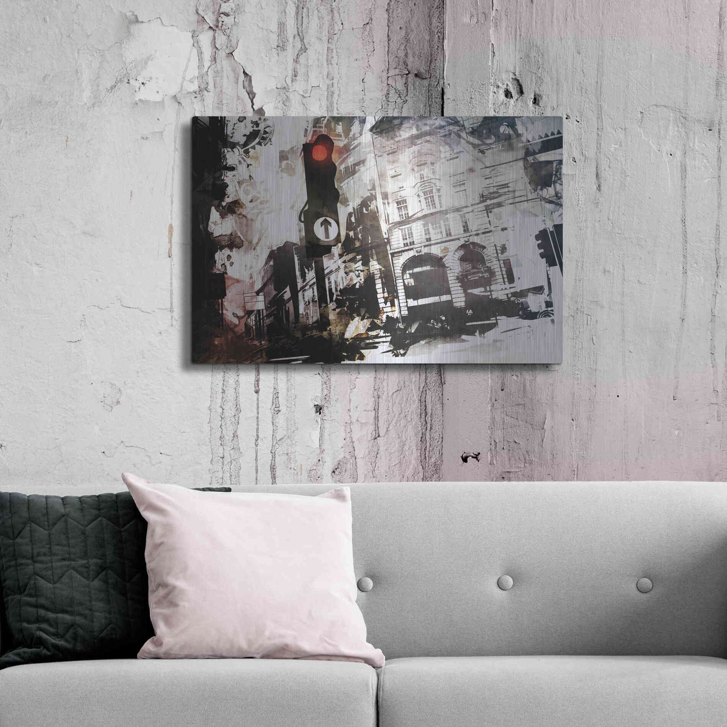 Luxe Metal Art 'Traffic' by Jonathan Lam, Metal Wall Art,36x24