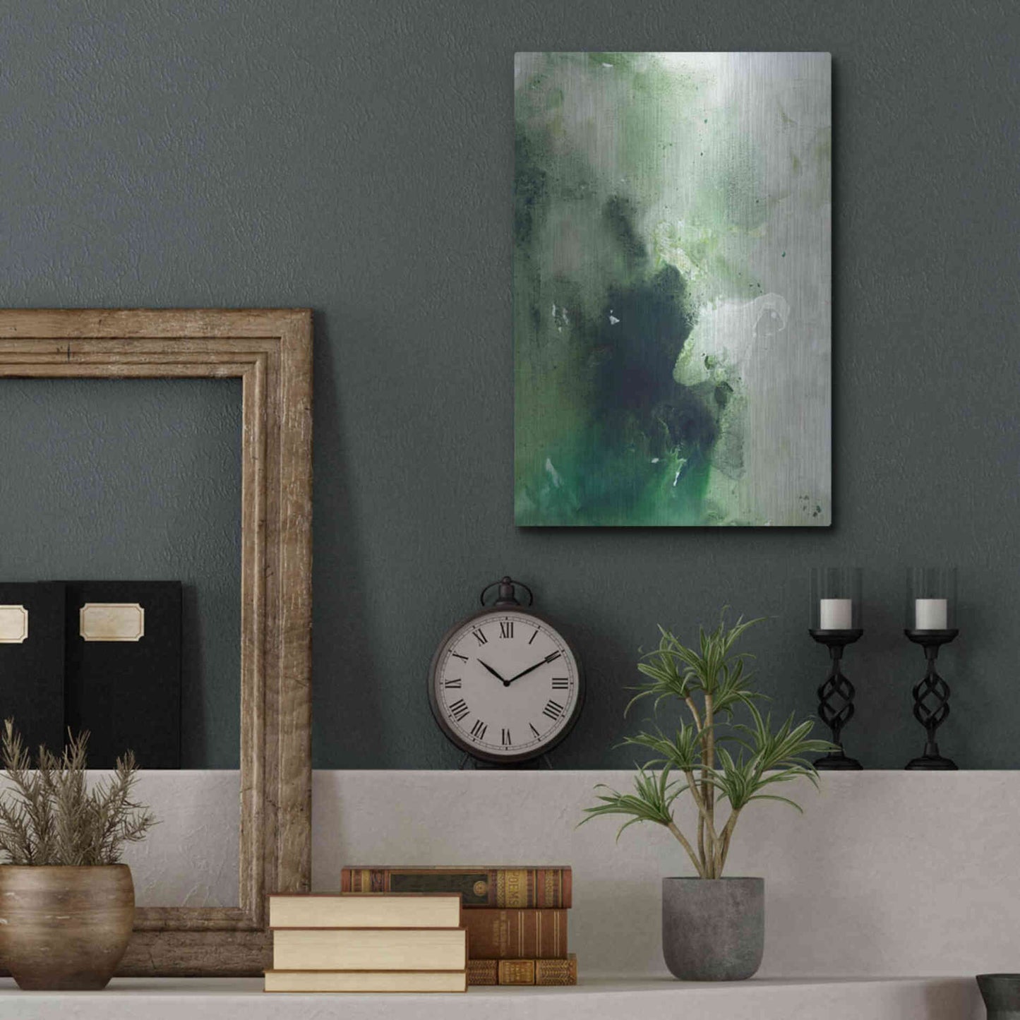 Luxe Metal Art 'Still Water 8' by Design Fabrikken, Metal Wall Art,12x16