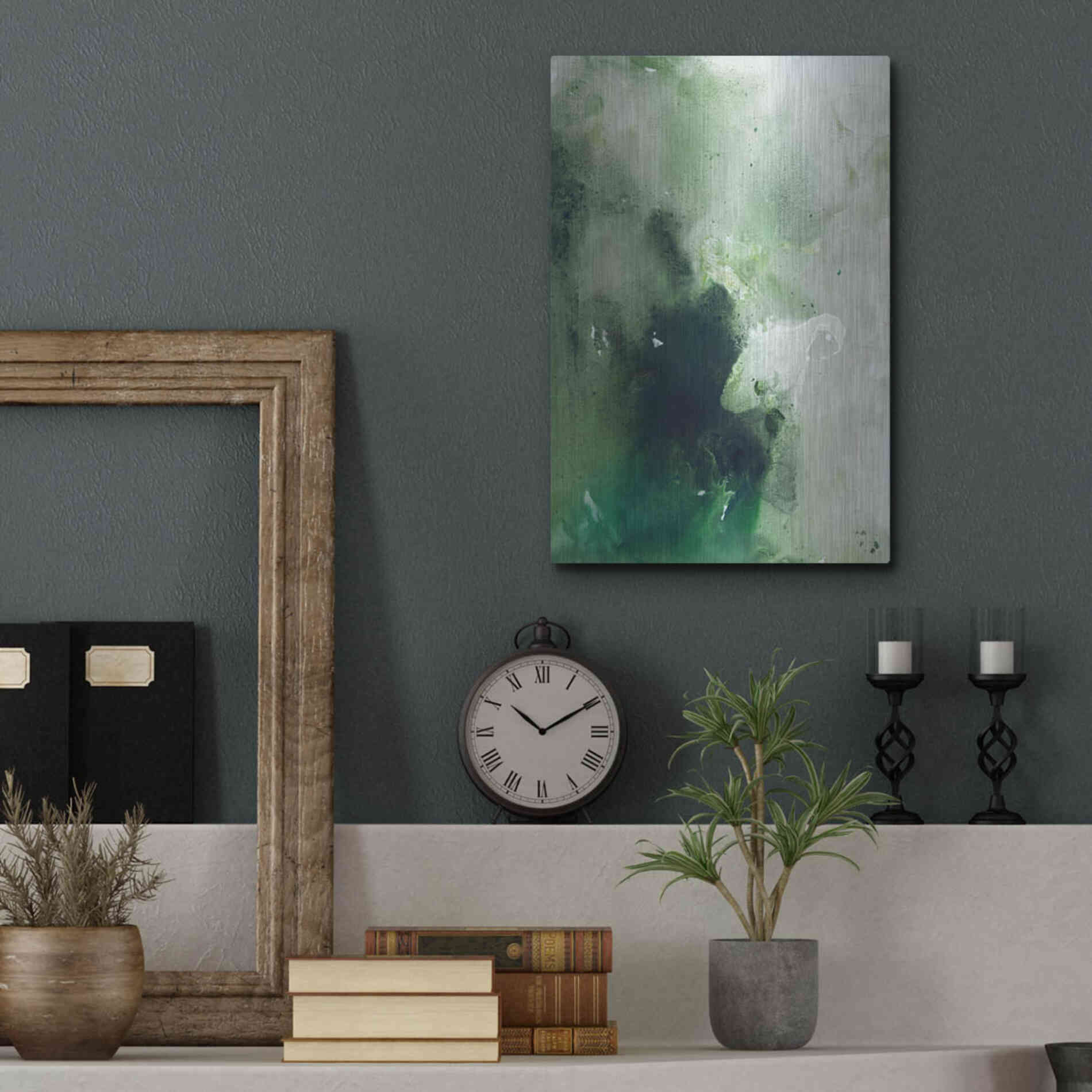 Luxe Metal Art 'Still Water 8' by Design Fabrikken, Metal Wall Art,12x16