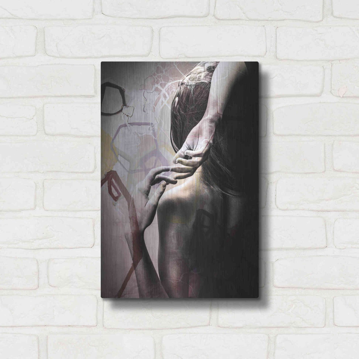 Luxe Metal Art 'Studio 3 Colors' by Design Fabrikken, Metal Wall Art,12x16