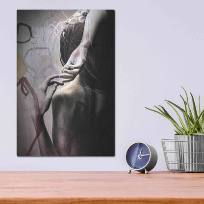 Luxe Metal Art 'Studio 3 Colors' by Design Fabrikken, Metal Wall Art,12x16