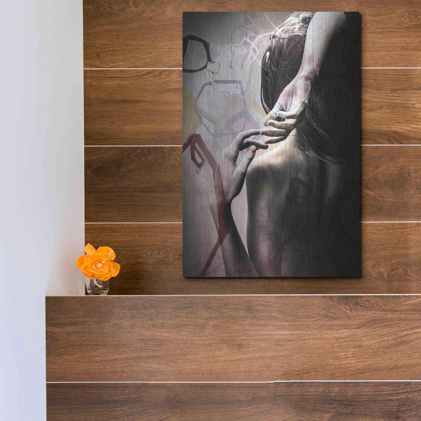 Luxe Metal Art 'Studio 3 Colors' by Design Fabrikken, Metal Wall Art,12x16