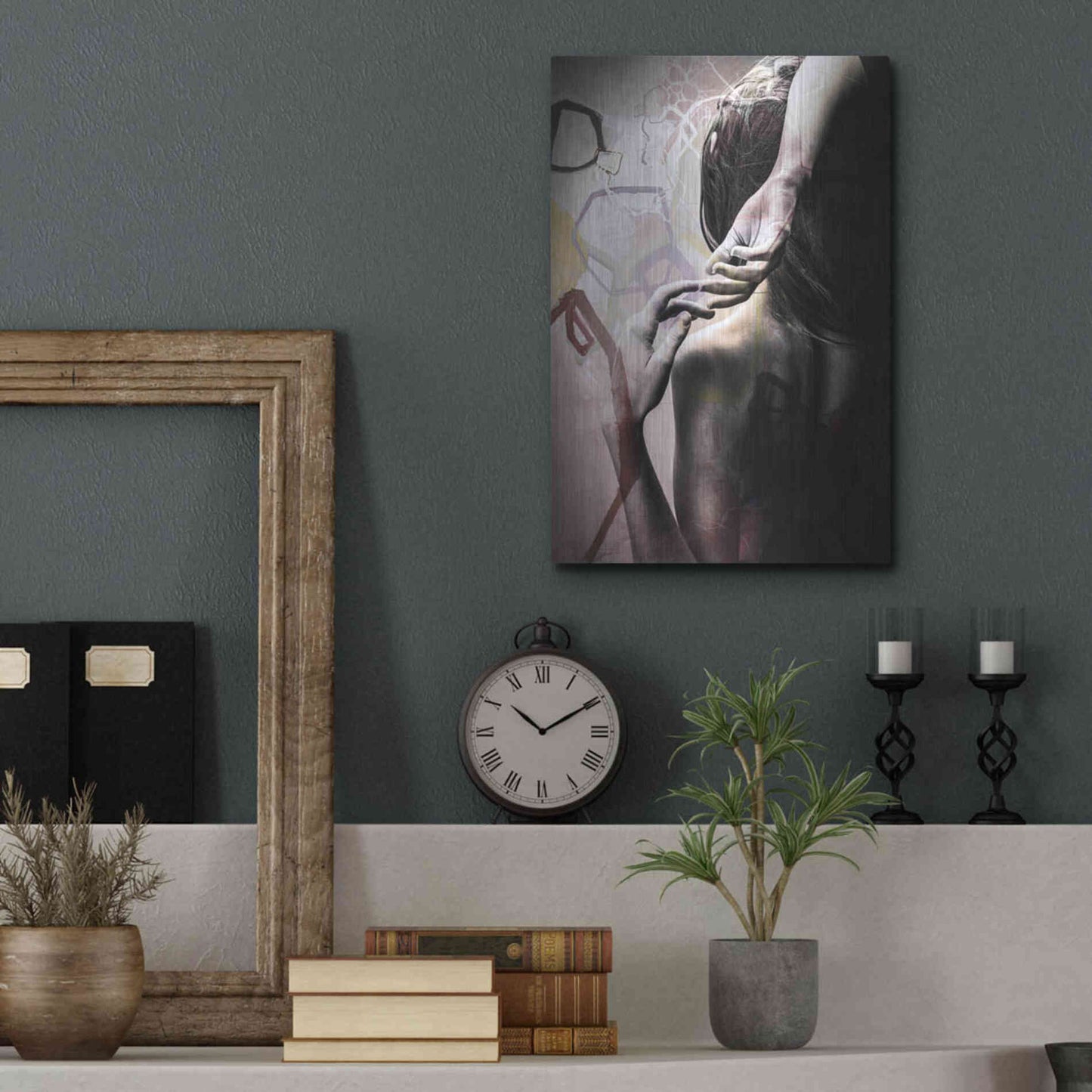 Luxe Metal Art 'Studio 3 Colors' by Design Fabrikken, Metal Wall Art,12x16
