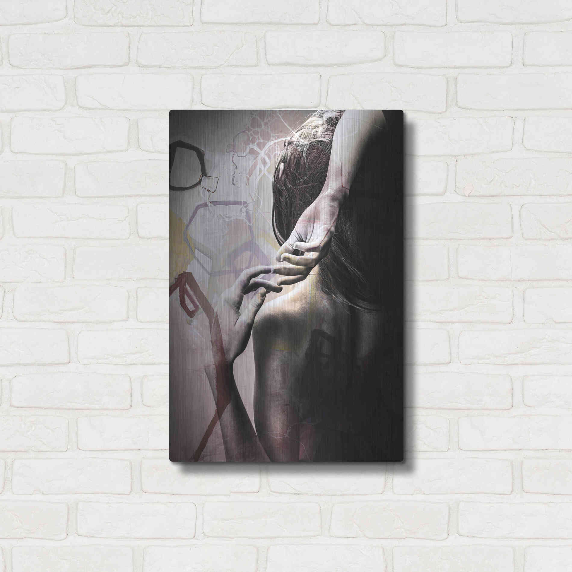 Luxe Metal Art 'Studio 3 Colors' by Design Fabrikken, Metal Wall Art,16x24