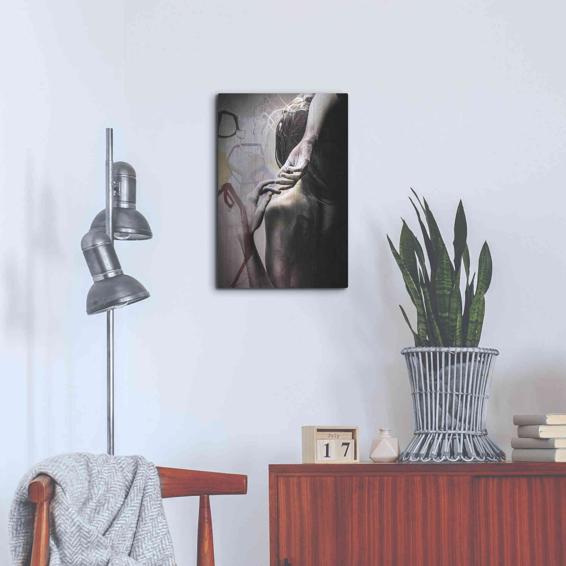 Luxe Metal Art 'Studio 3 Colors' by Design Fabrikken, Metal Wall Art,16x24