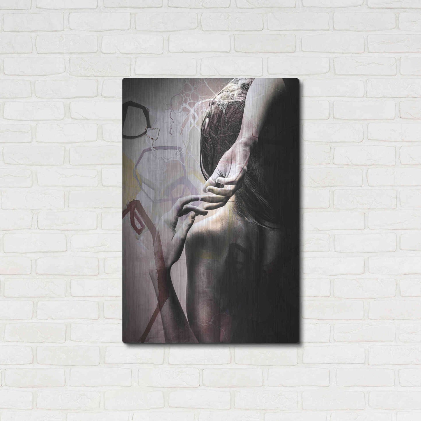 Luxe Metal Art 'Studio 3 Colors' by Design Fabrikken, Metal Wall Art,24x36