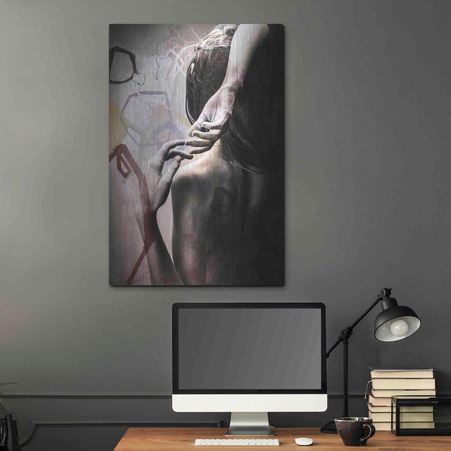 Luxe Metal Art 'Studio 3 Colors' by Design Fabrikken, Metal Wall Art,24x36