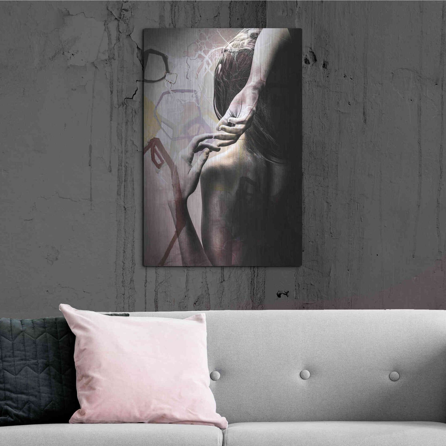 Luxe Metal Art 'Studio 3 Colors' by Design Fabrikken, Metal Wall Art,24x36