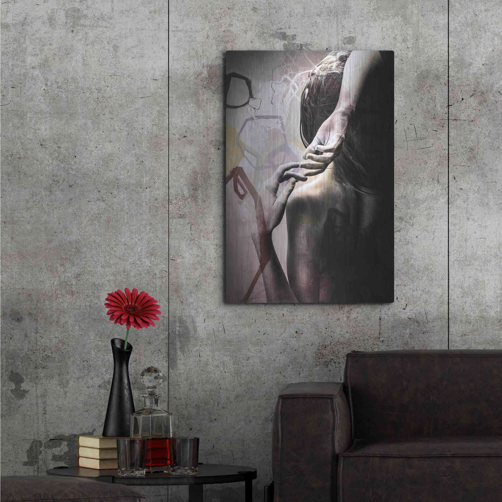 Luxe Metal Art 'Studio 3 Colors' by Design Fabrikken, Metal Wall Art,24x36