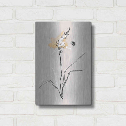 Luxe Metal Art 'Summer Plant 1' by Design Fabrikken, Metal Wall Art,12x16