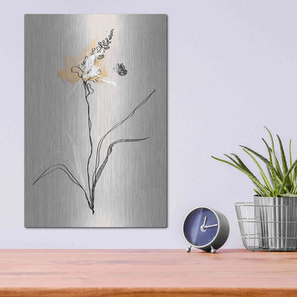 Luxe Metal Art 'Summer Plant 1' by Design Fabrikken, Metal Wall Art,12x16