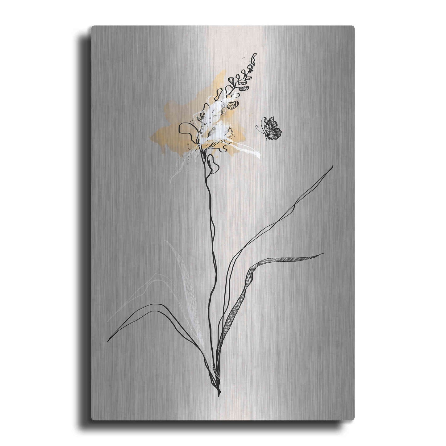 Luxe Metal Art 'Summer Plant 1' by Design Fabrikken, Metal Wall Art