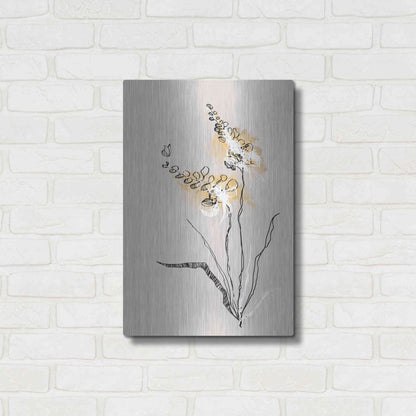 Luxe Metal Art 'Summer Plant 2' by Design Fabrikken, Metal Wall Art,16x24