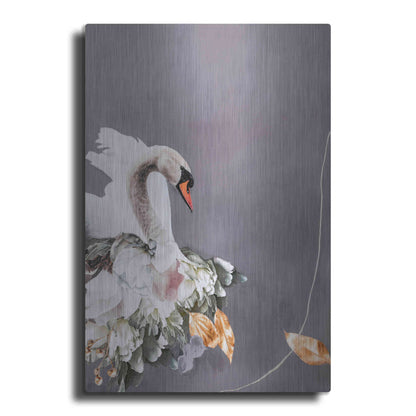 Luxe Metal Art 'Swan Gold 1' by Design Fabrikken, Metal Wall Art