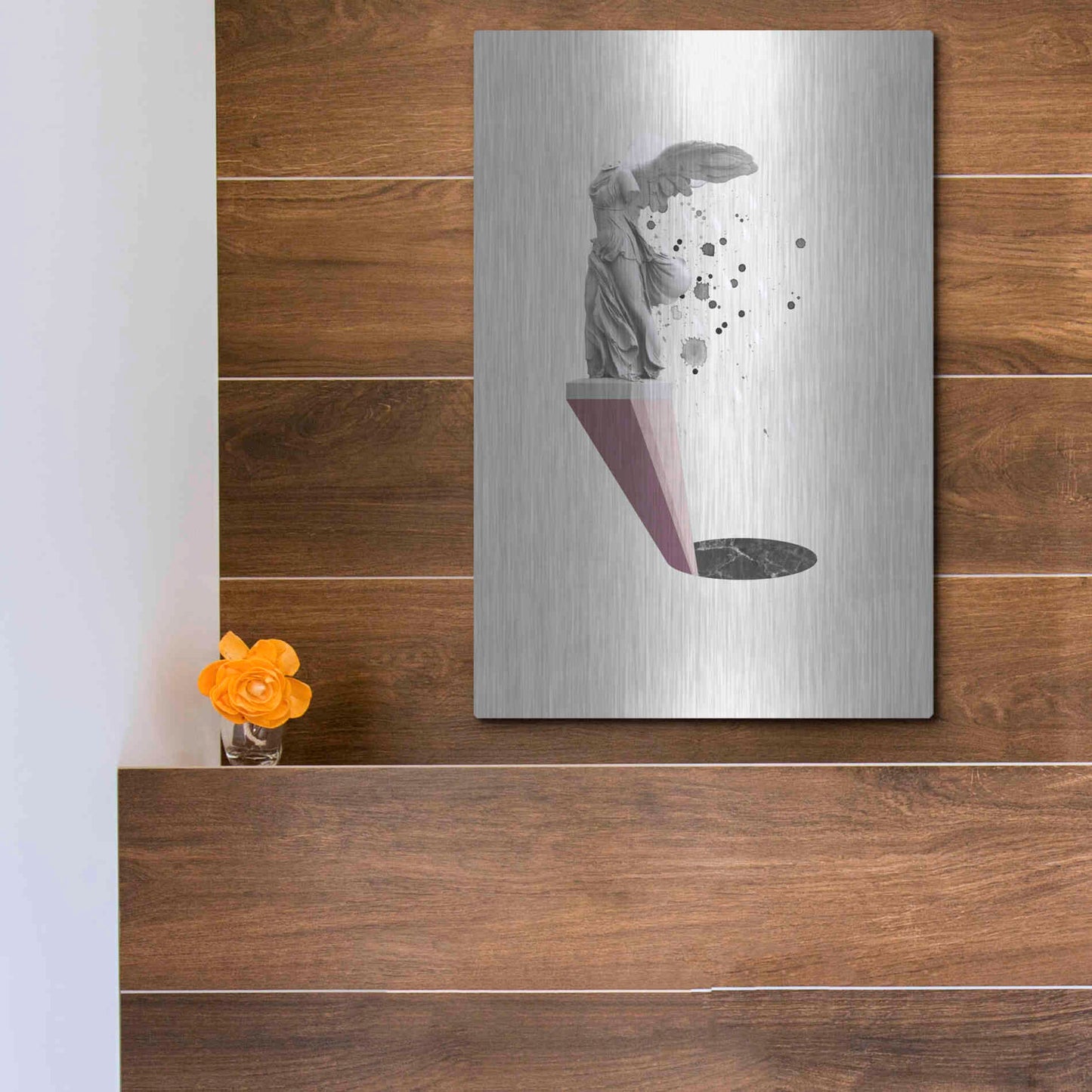 Luxe Metal Art 'Tears of Nike' by Design Fabrikken, Metal Wall Art,12x16