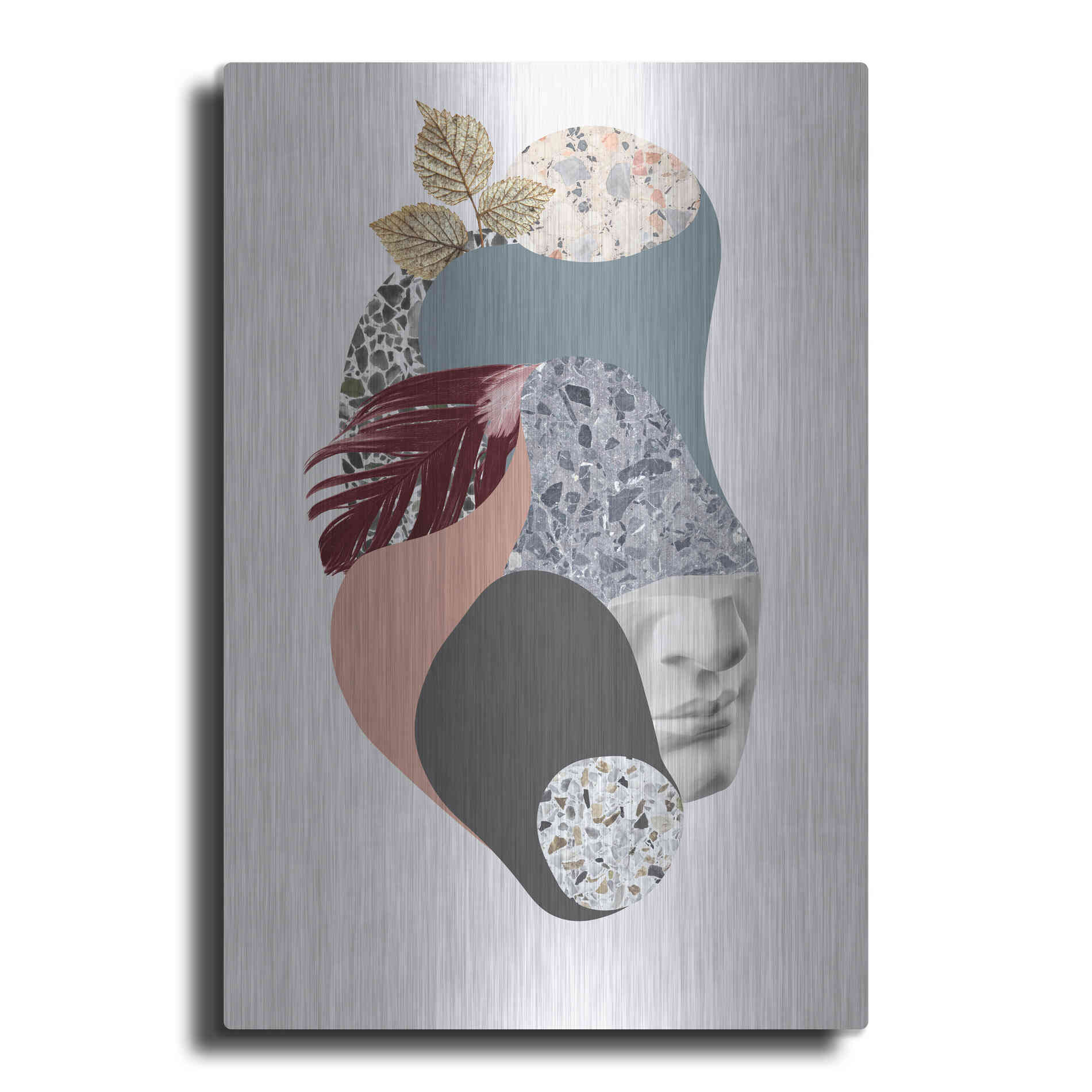 Luxe Metal Art 'Terazzo Amoebe 2' by Design Fabrikken, Metal Wall Art