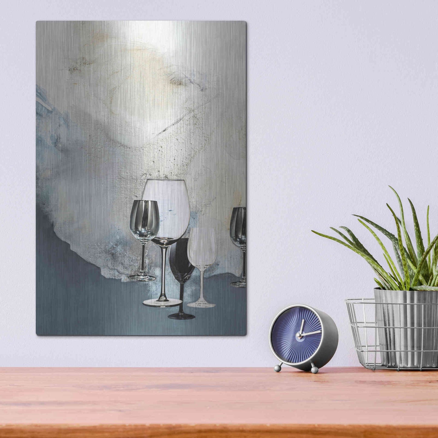 Luxe Metal Art 'The Art of Taste 1' by Design Fabrikken, Metal Wall Art,12x16