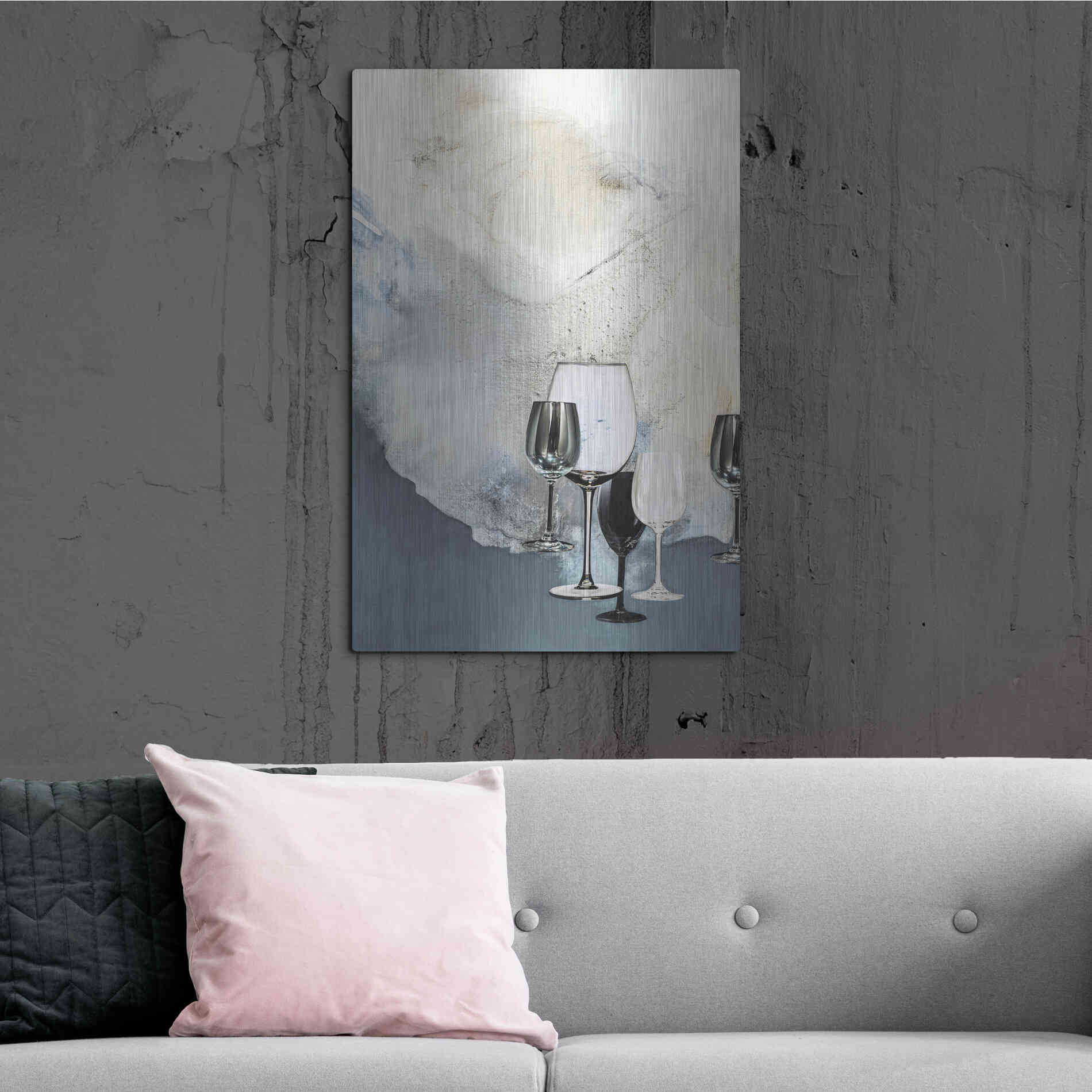 Luxe Metal Art 'The Art of Taste 1' by Design Fabrikken, Metal Wall Art,24x36