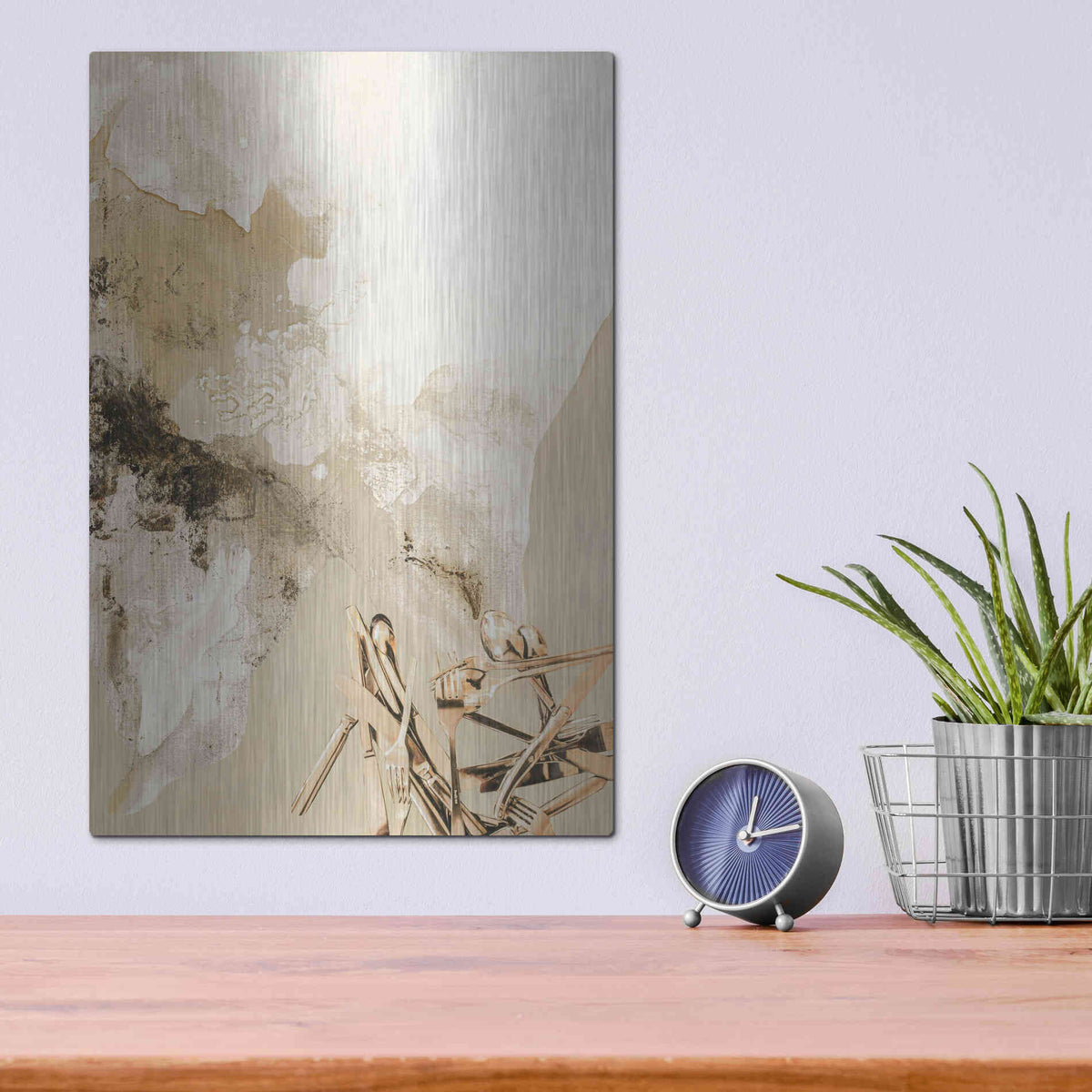 Luxe Metal Art 'The Art of Taste 5' by Design Fabrikken, Metal Wall Art,12x16