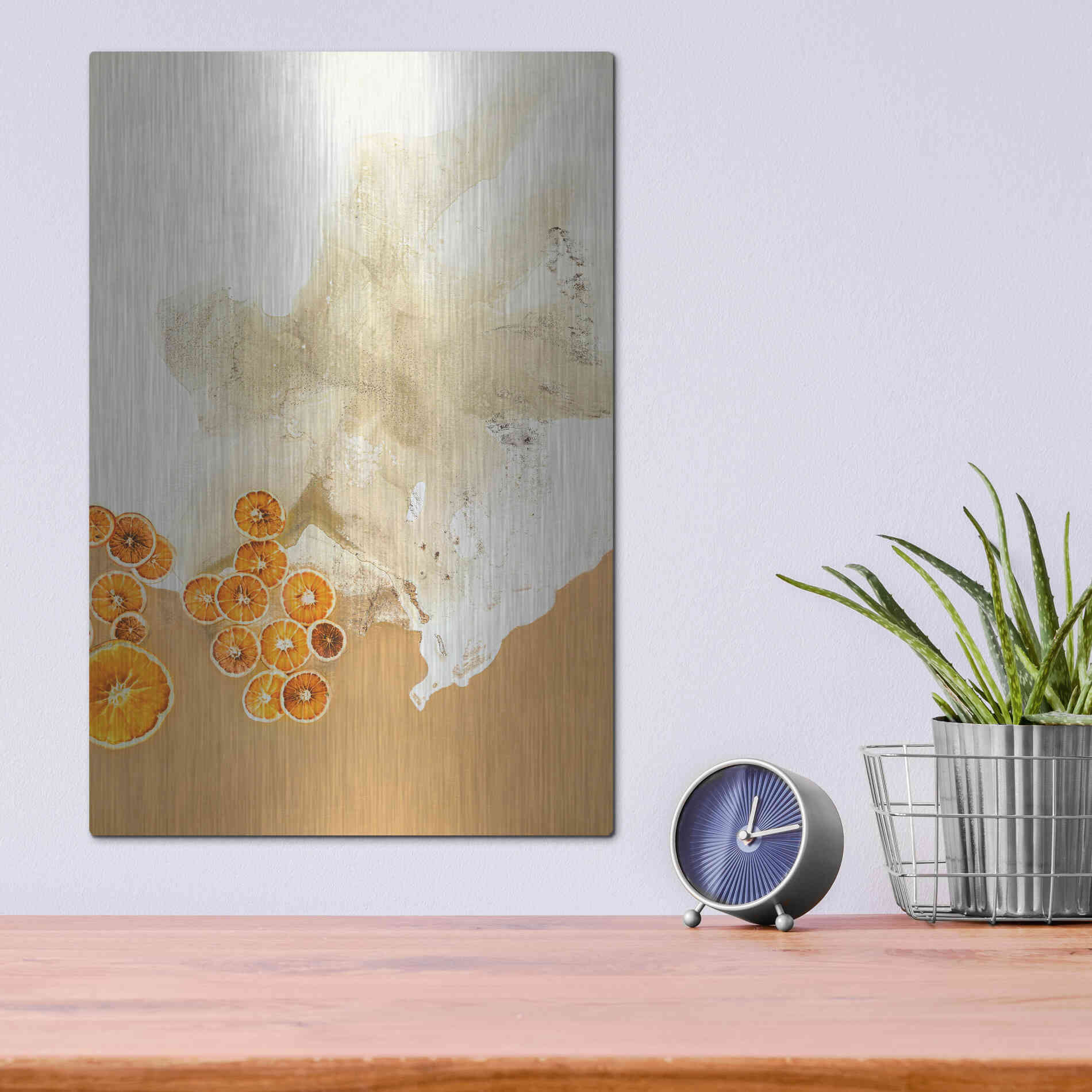 Luxe Metal Art 'The Art of Taste 8' by Design Fabrikken, Metal Wall Art,12x16