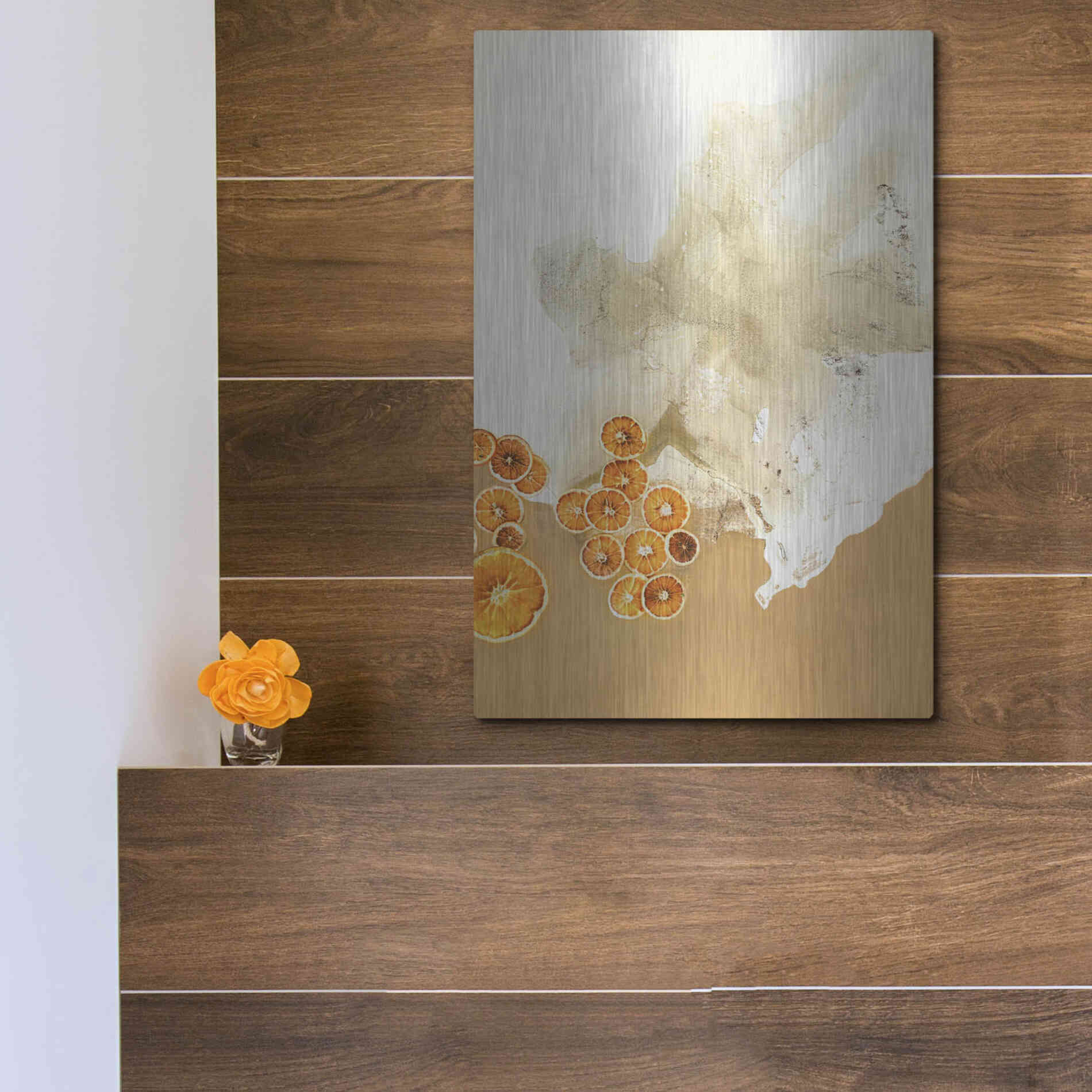 Luxe Metal Art 'The Art of Taste 8' by Design Fabrikken, Metal Wall Art,12x16
