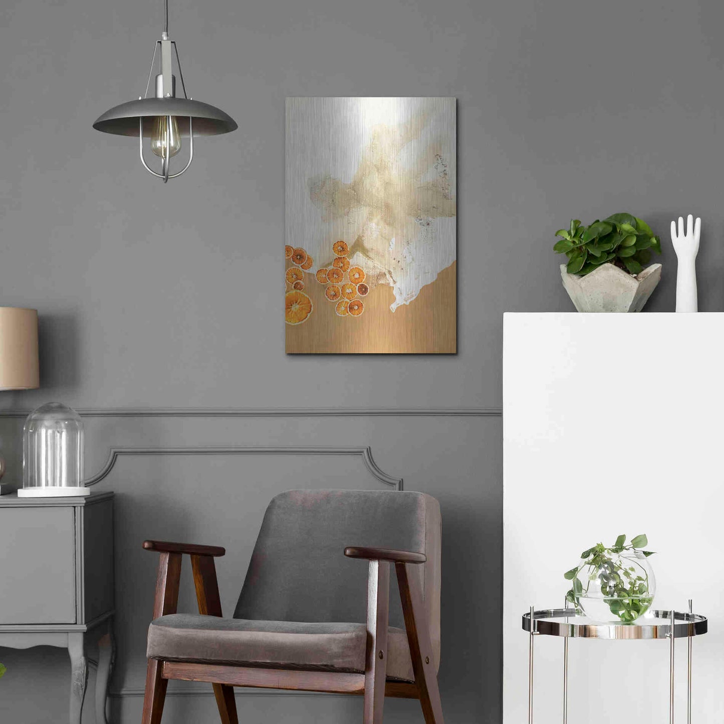 Luxe Metal Art 'The Art of Taste 8' by Design Fabrikken, Metal Wall Art,16x24