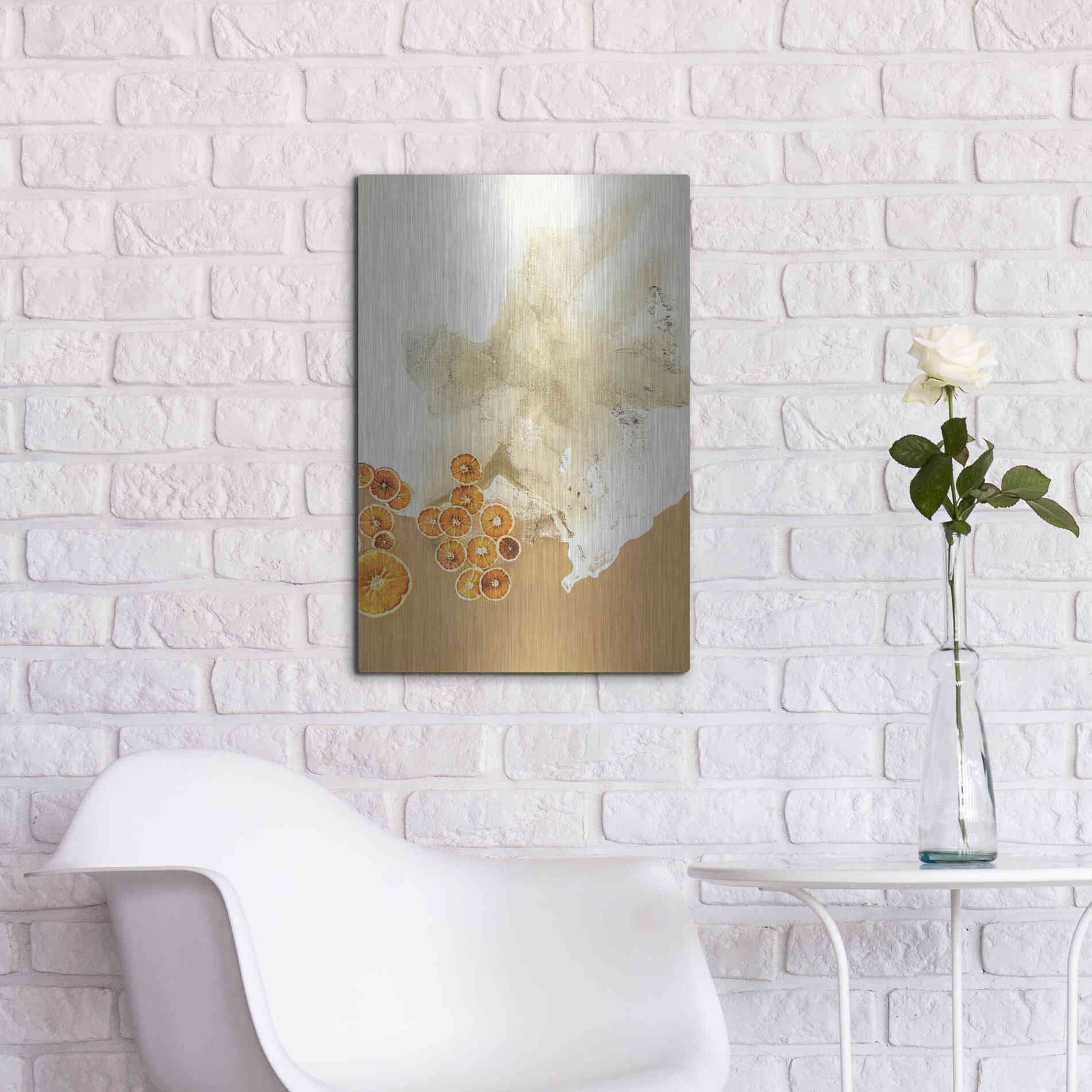 Luxe Metal Art 'The Art of Taste 8' by Design Fabrikken, Metal Wall Art,16x24