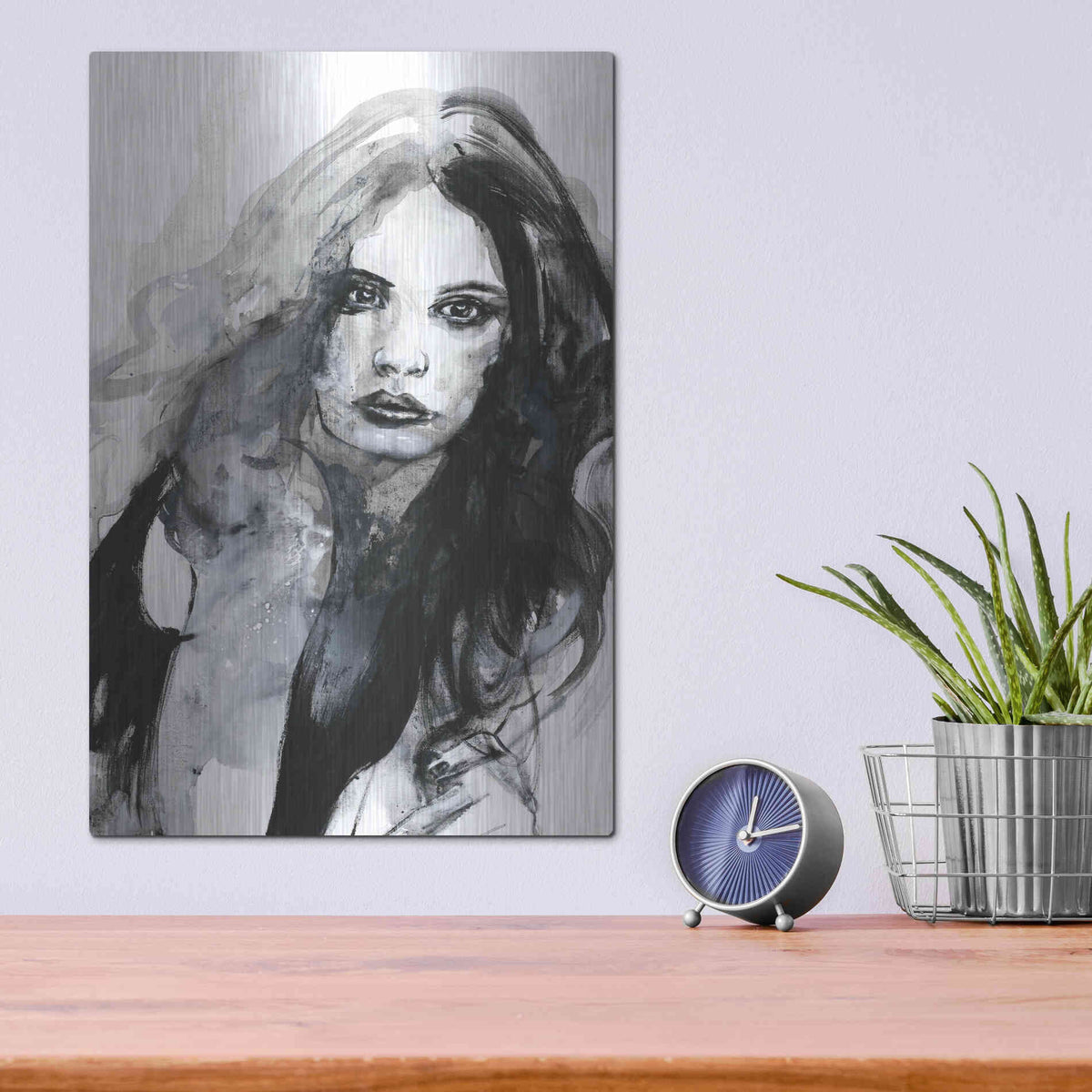 Luxe Metal Art 'The Feeling' by Design Fabrikken, Metal Wall Art,12x16