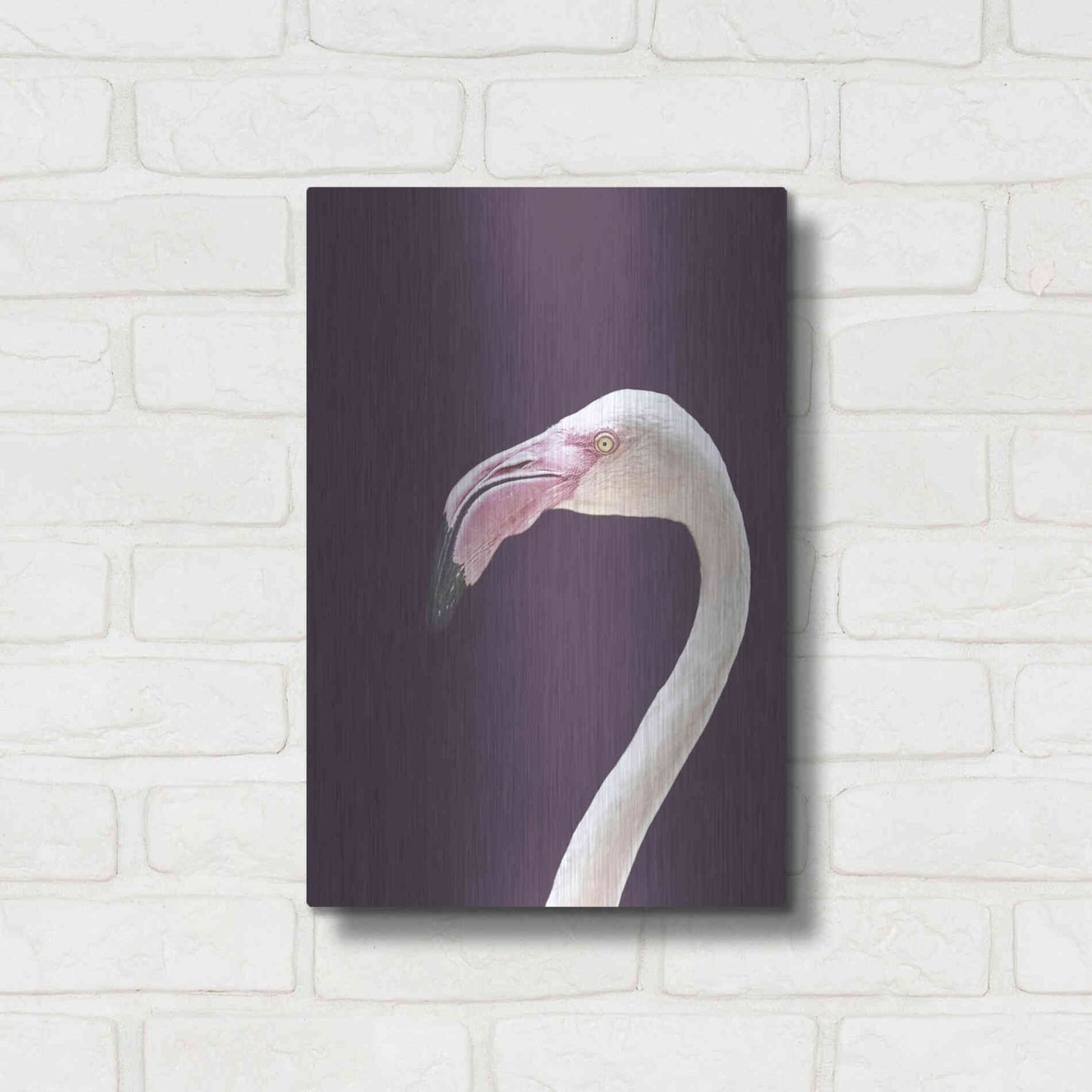 Luxe Metal Art 'The Flamingo' by Design Fabrikken, Metal Wall Art,12x16