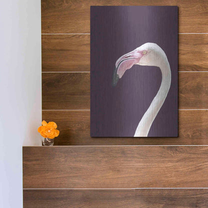 Luxe Metal Art 'The Flamingo' by Design Fabrikken, Metal Wall Art,12x16