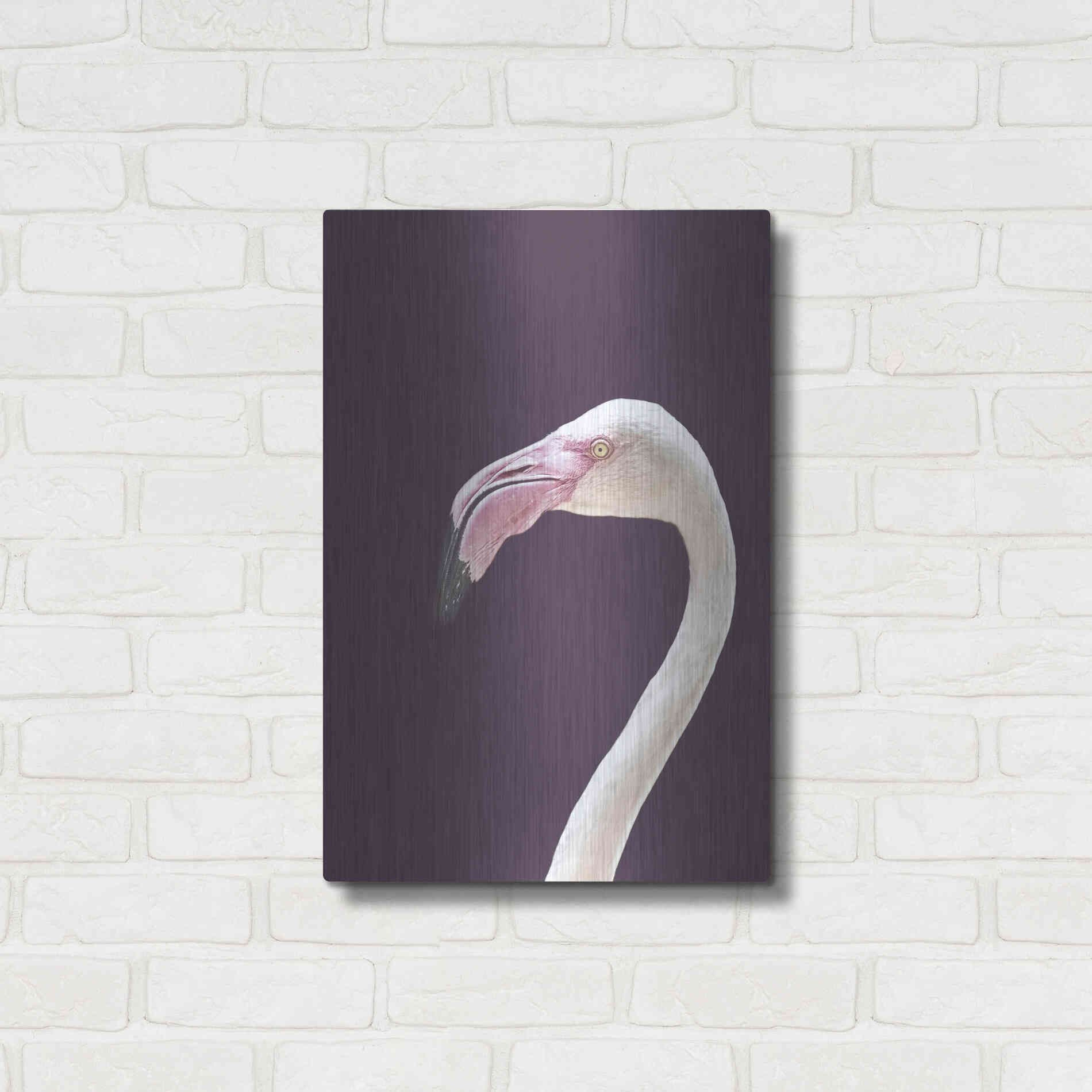 Luxe Metal Art 'The Flamingo' by Design Fabrikken, Metal Wall Art,16x24