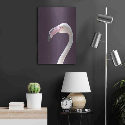 Luxe Metal Art 'The Flamingo' by Design Fabrikken, Metal Wall Art,16x24