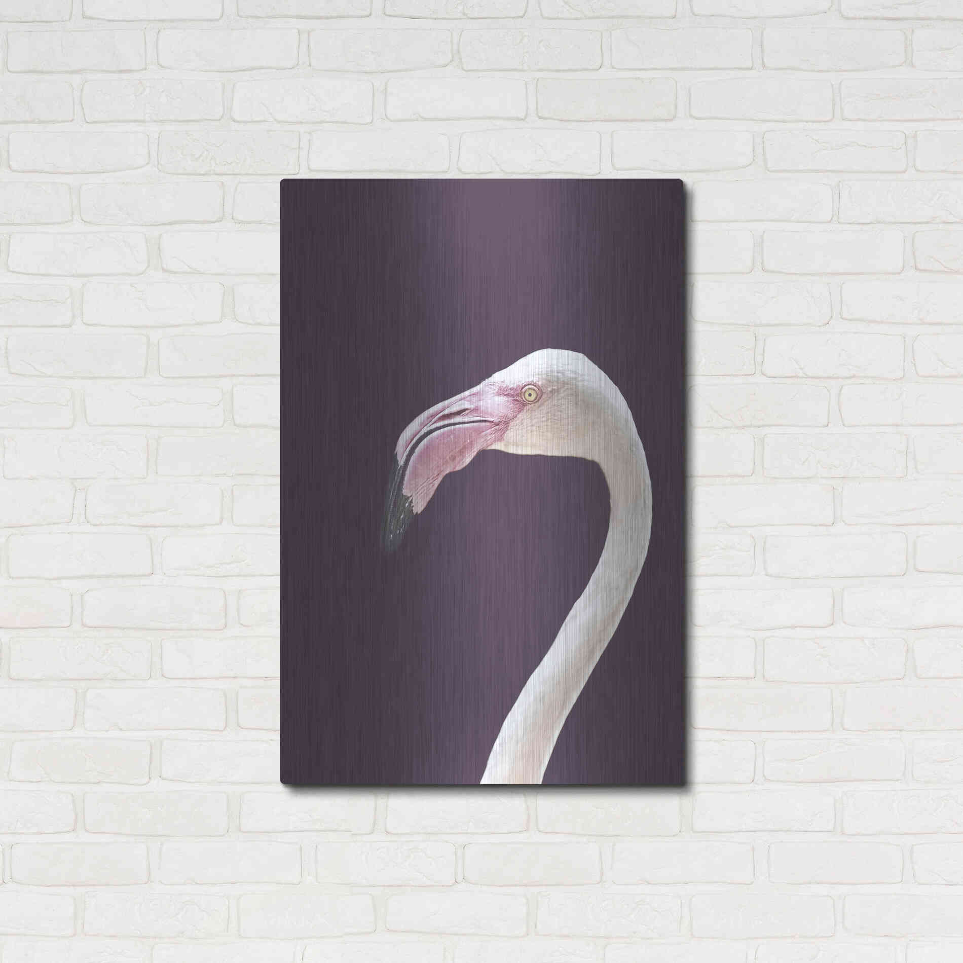 Luxe Metal Art 'The Flamingo' by Design Fabrikken, Metal Wall Art,24x36