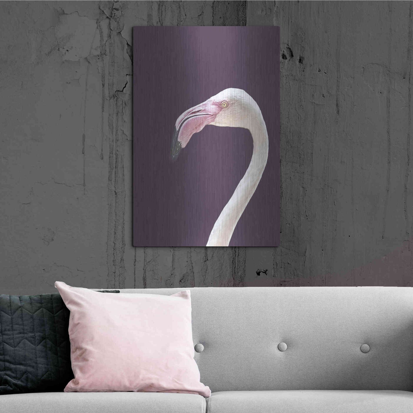 Luxe Metal Art 'The Flamingo' by Design Fabrikken, Metal Wall Art,24x36