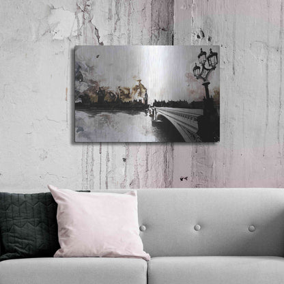 Luxe Metal Art 'The Thames' by Jonathan Lam, Metal Wall Art,36x24