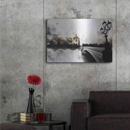 Luxe Metal Art 'The Thames' by Jonathan Lam, Metal Wall Art,36x24