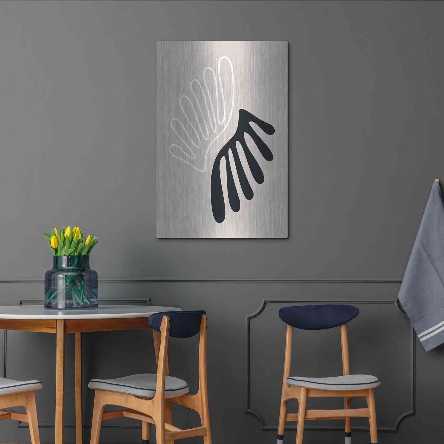 Luxe Metal Art 'The Leaf 1' by Design Fabrikken, Metal Wall Art,24x36