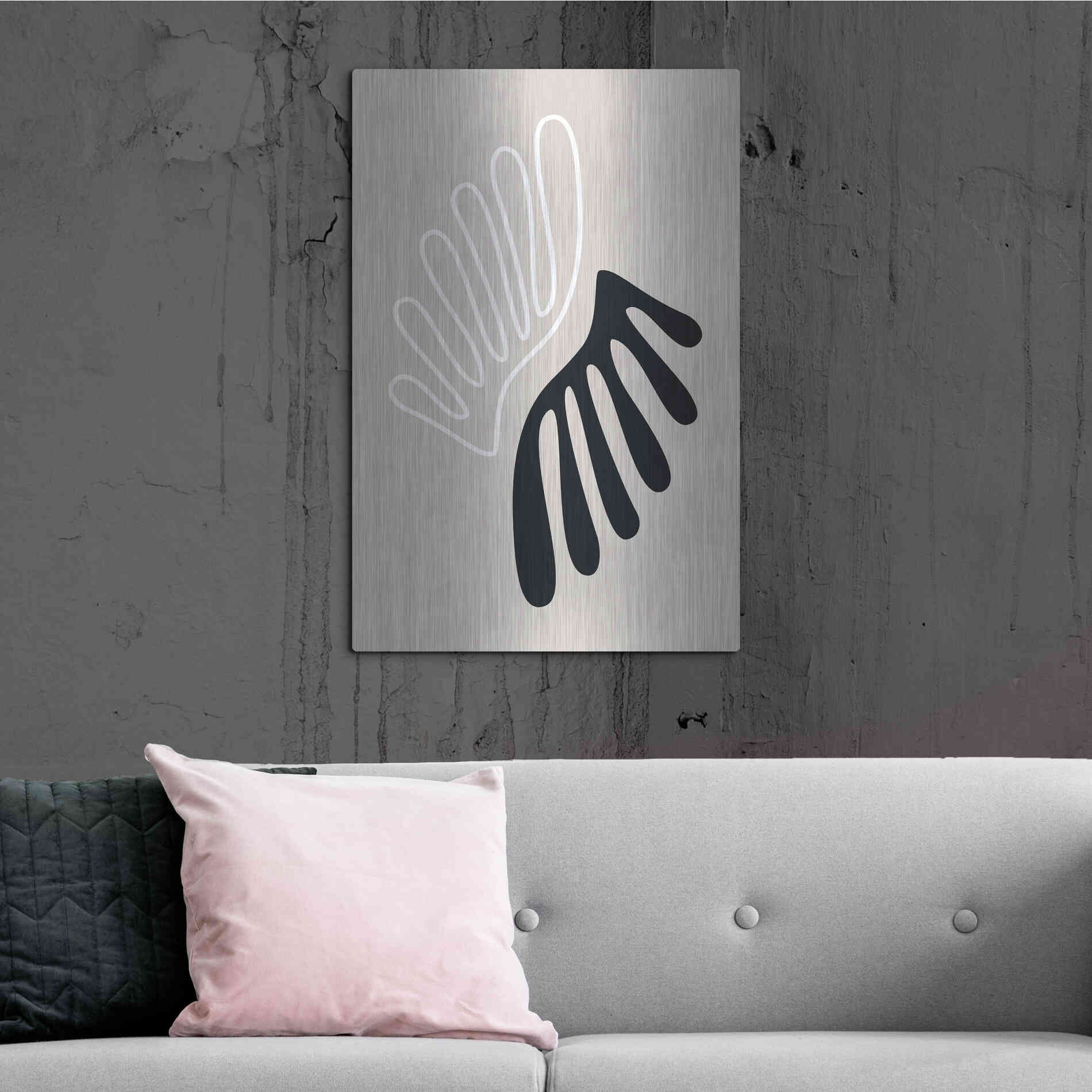 Luxe Metal Art 'The Leaf 1' by Design Fabrikken, Metal Wall Art,24x36