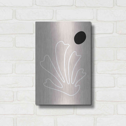 Luxe Metal Art 'The Leaf 2' by Design Fabrikken, Metal Wall Art,12x16