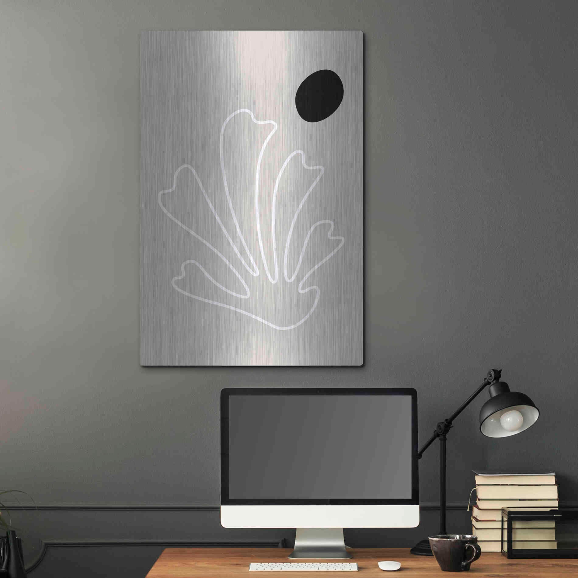 Luxe Metal Art 'The Leaf 2' by Design Fabrikken, Metal Wall Art,24x36