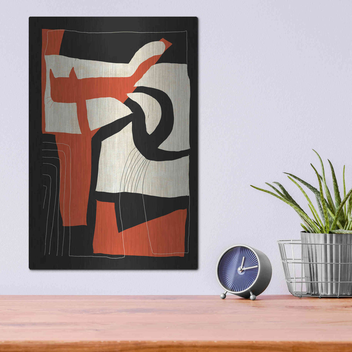 Luxe Metal Art 'The Loose Cat' by Design Fabrikken, Metal Wall Art,12x16